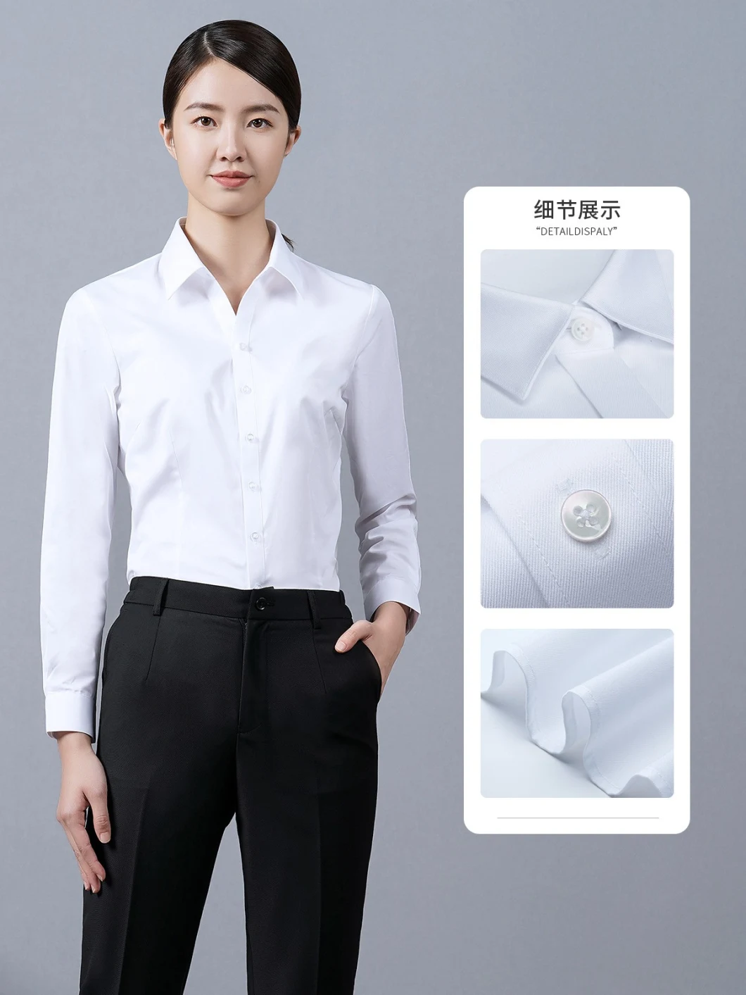 Blue Striped Office Shirts Wholesale