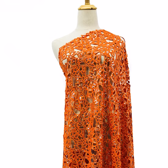 Custom High Quality French Net Sequin Embroidery Nigerian Wedding Apparel Accessories Luxury Sequence African Lace Fabric