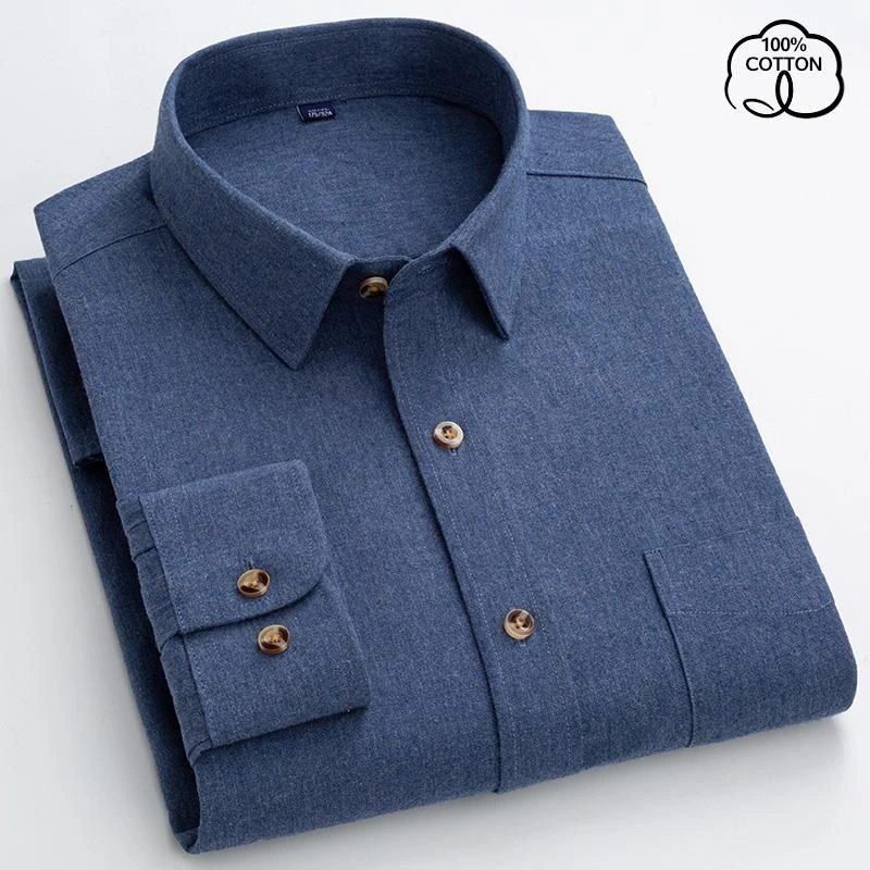 High Quality Men′ S Dress Shirt Office Formal Shirts Breathable Long Sleeve Blank Plain 100% Cotton White Casual Shirts