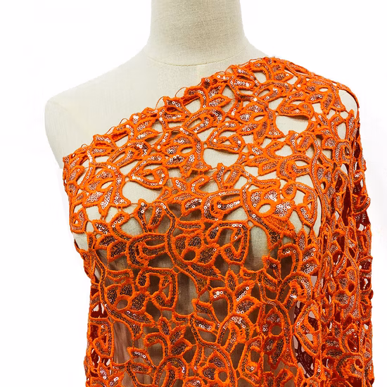 Custom High Quality French Net Sequin Embroidery Nigerian Wedding Apparel Accessories Luxury Sequence African Lace Fabric