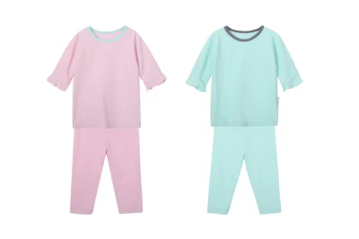 Shortsleeve T-Shirt Short Set Girls Summer Pyjama Sleepwear Bamboo Cotton